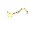 Butterfly Silver Curved Nose Stud NSKB-130s